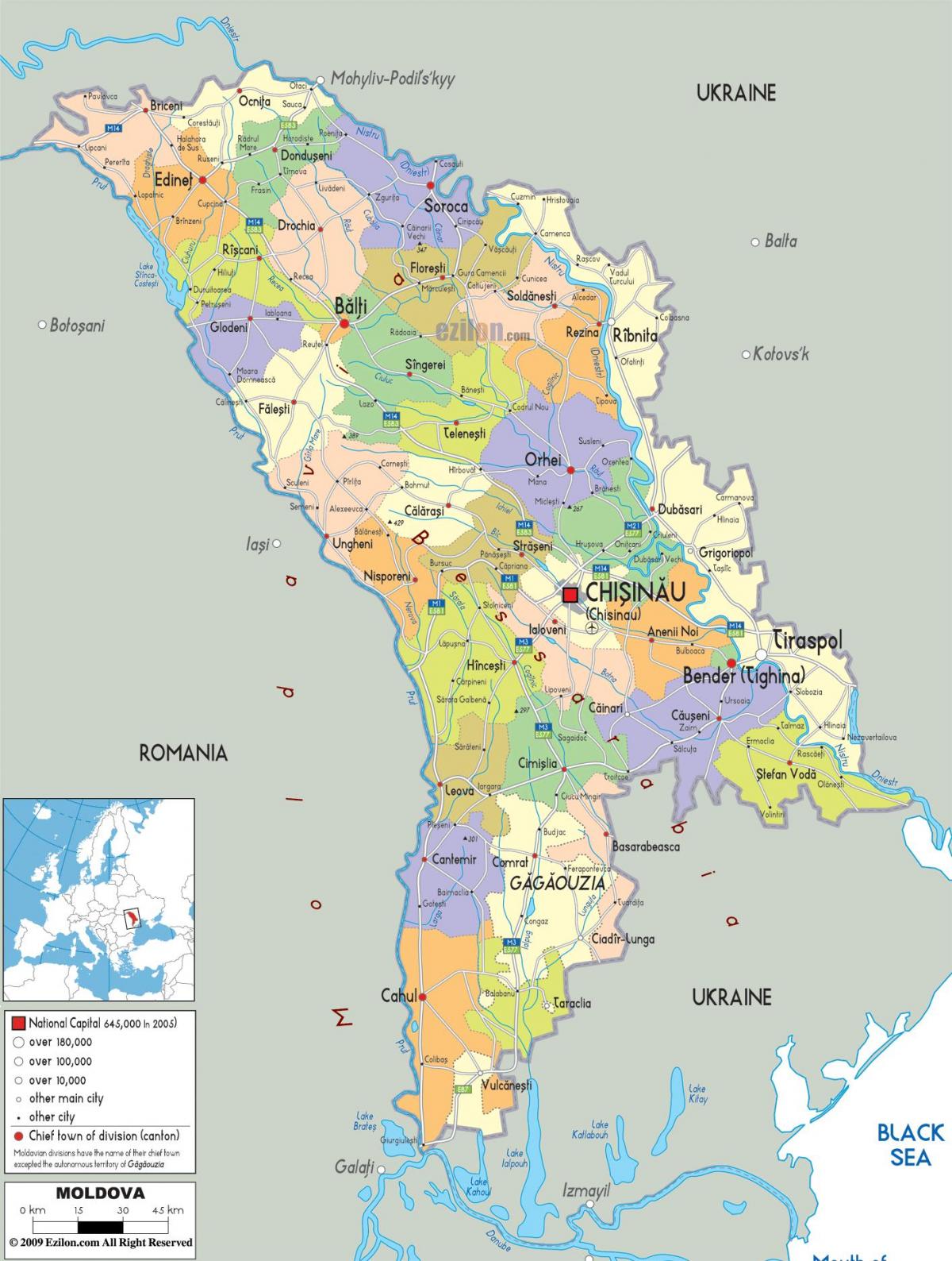 Бельци Молдова карта