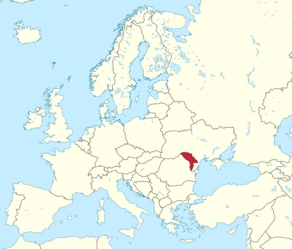 Карта Молдови Європи