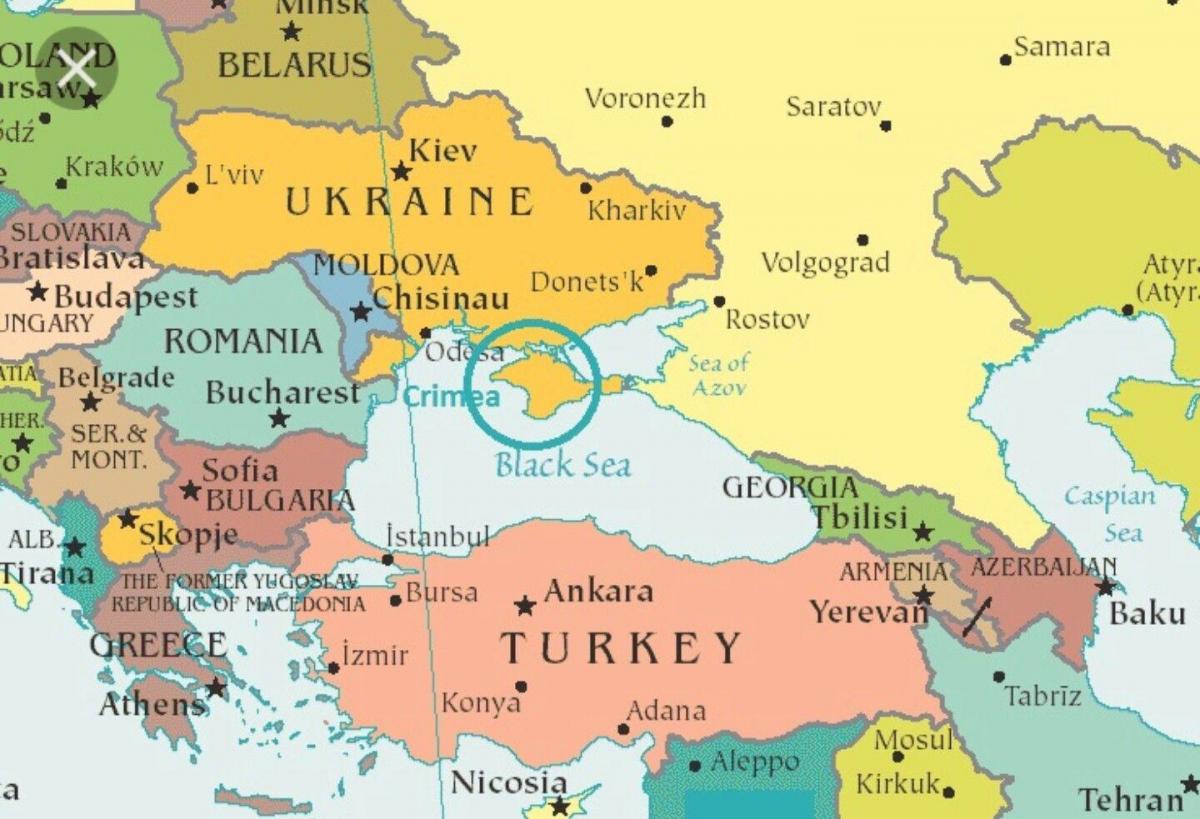 карта Молдови та сусідніх країн